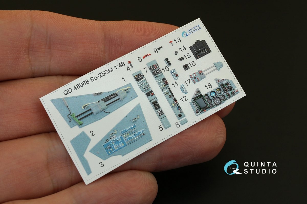 Quinta Studio QD48068 Su-25SM 3D-Printed &amp;amp; coloured Interior on decal paper (for KP kit) 1/48 – Bild 2