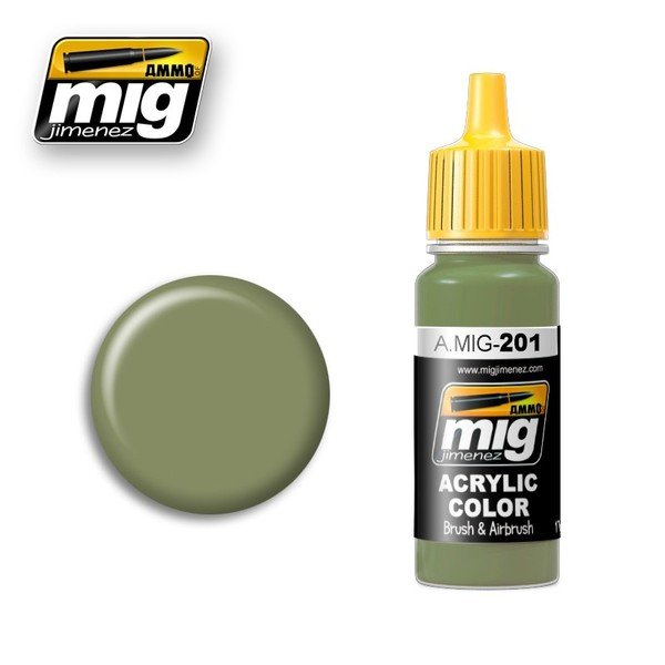 AMMO of Mig Jimenez 0201 FS 34424 Light Gray Green 17ml