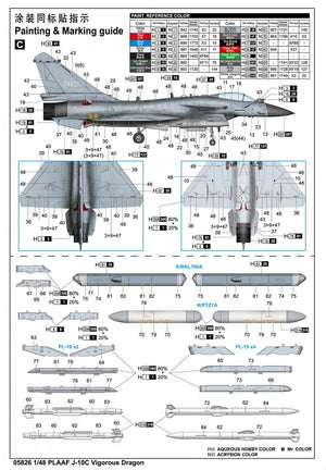 Trumpeter 05826 PLAAF J-10C Vigorous Dragon 1/48 – image 6