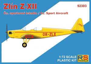 RS Models 92303 Zlin Z-XII Cz. Sport Aircraft 1/72