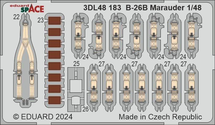 Eduard 3DL48183 B-26B Marauder SPACE ICM 1/48 – zdjęcie 2