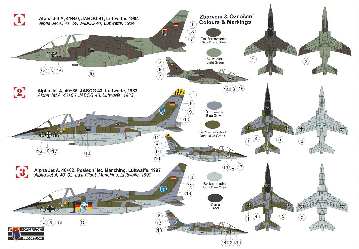 Kovozavody Prostejov KPM0266 Alpha Jet A „Bundesluftwaffe“ 1/72 – zdjęcie 2