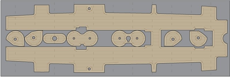 Pontos 35031WD1 SMS Emden/Dresden Wooden Deck set 1/350 – image 2