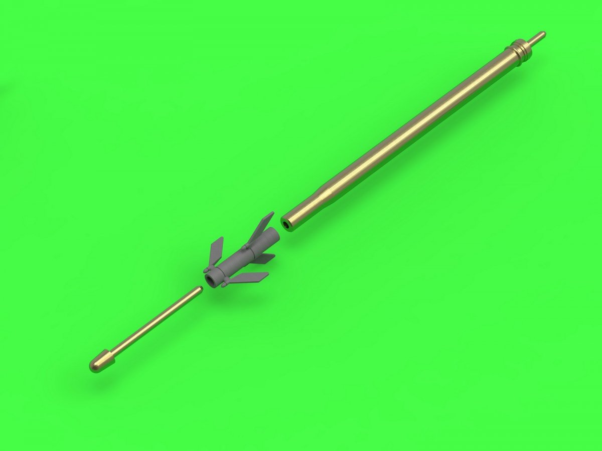 Master AM-72-110 Mi-24 (Hind D/E) - JakB-12.7 machine gun barrel and DUAS probe (metal and resin parts) 1/72 – zdjęcie 2