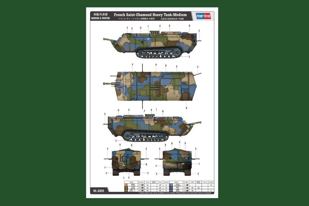 Hobby Boss 83859 French Saint Chamond Heavy Tank Medium – Bild 4