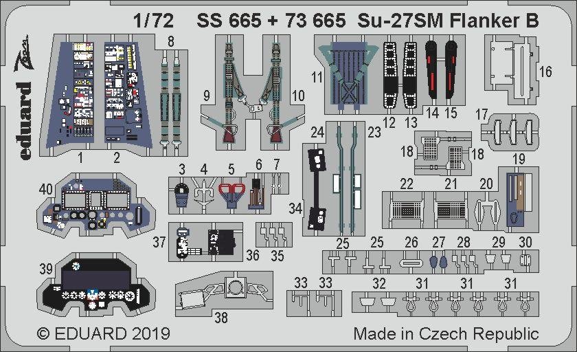 Eduard SS665 Su-27SM Flanker B 1/72 ZVEZDA