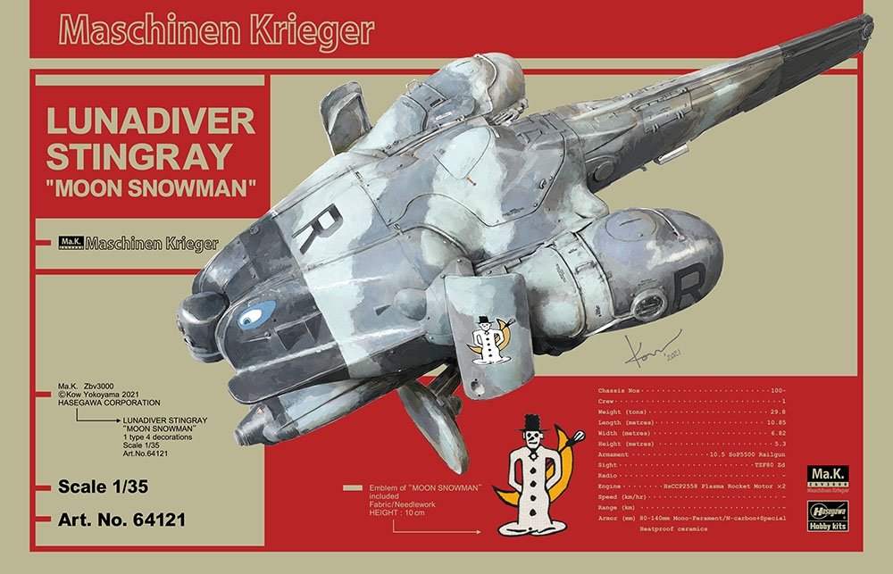 Hasegawa 64121 LUNADIVER STINGRAY MOON SNOWMAN 1/35