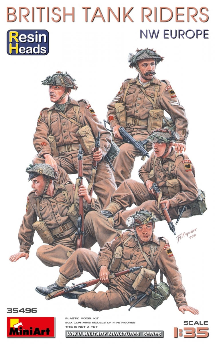 MiniArt 35496 British Tank Riders (NW Europe). Resin Heads 1 1/35