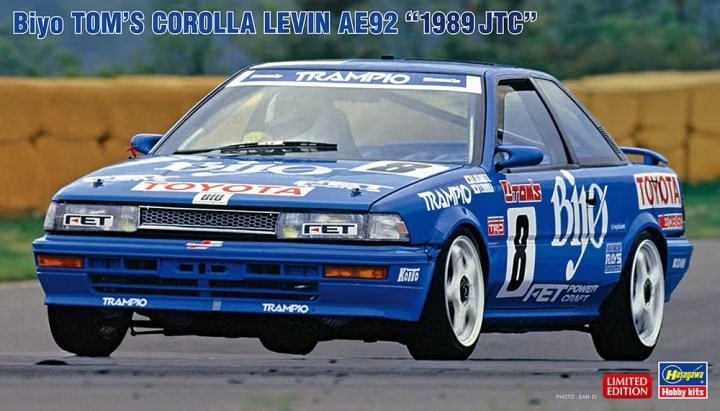 Hasegawa 20579 Biyo Tom&amp;#39;s Corolla Levin AE92 1989 JTC 1/24