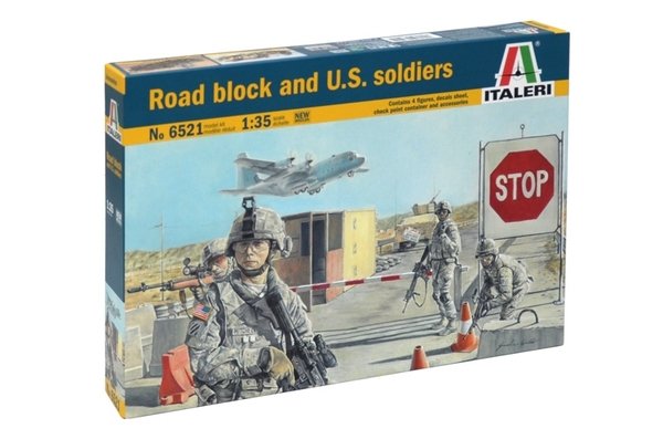 Italeri 6521 ROAD BLOCK AND U.S. SOLDIERS