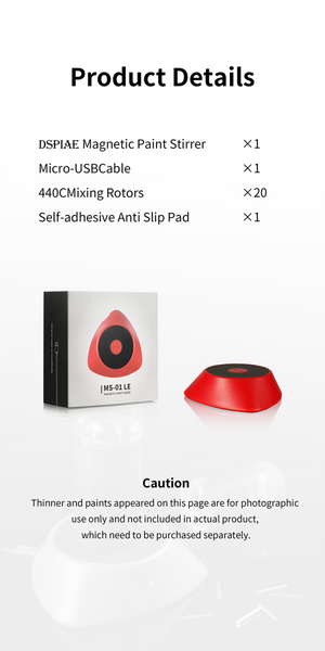 DSPIAE MS-01LE Portable Magnetic Paint Stirrer / mieszadło magnetyczne do farb – zdjęcie 7