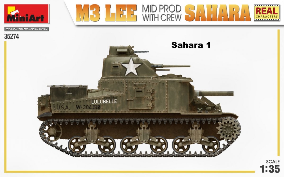 MiniArt 35274 M3 LEE MID PROD. SAHARA w/CREW 1/35 – zdjęcie 3