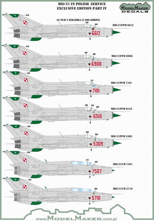 ModelMaker Decals D48153 MiG-21 in Polish service exclusive edition part IV 1/48 – zdjęcie 3