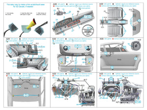 Quinta Studio QD24003 Porsche 959 3D-Printed &amp;amp; colored Interior on decal paper (Tamiya) 1/24 – image 2