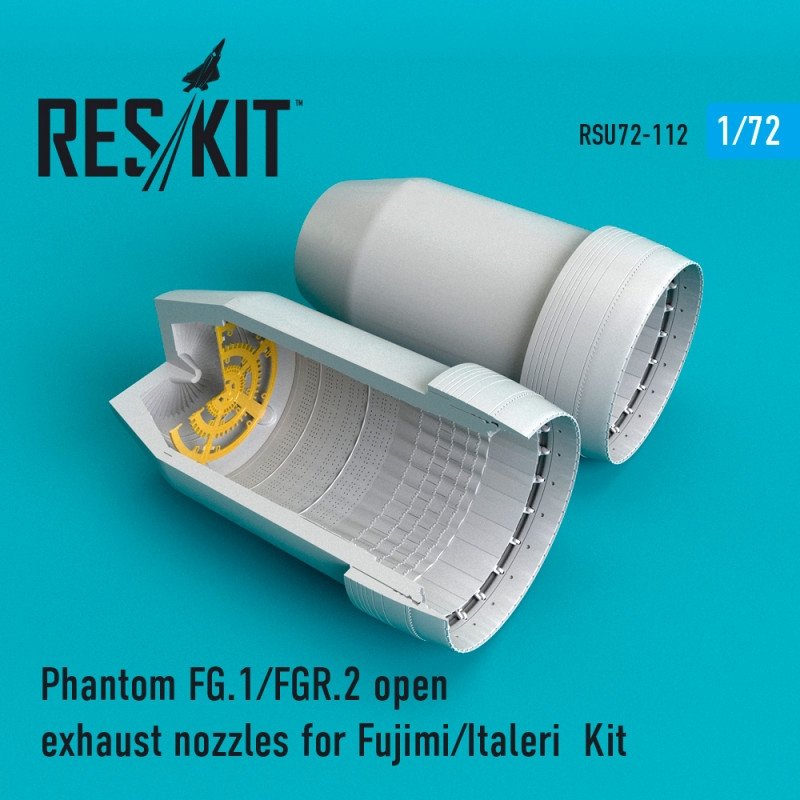 RESKIT RSU72-0112 Buses d'échappement ouvertes Phantom FG.1/FGR.2 pour Fujimi/Italeri 1/72