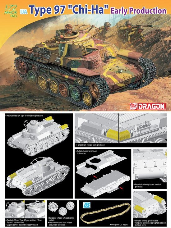 Dragon 7395 Type 97 Chi-Ha Early Production 1/72 – image 2