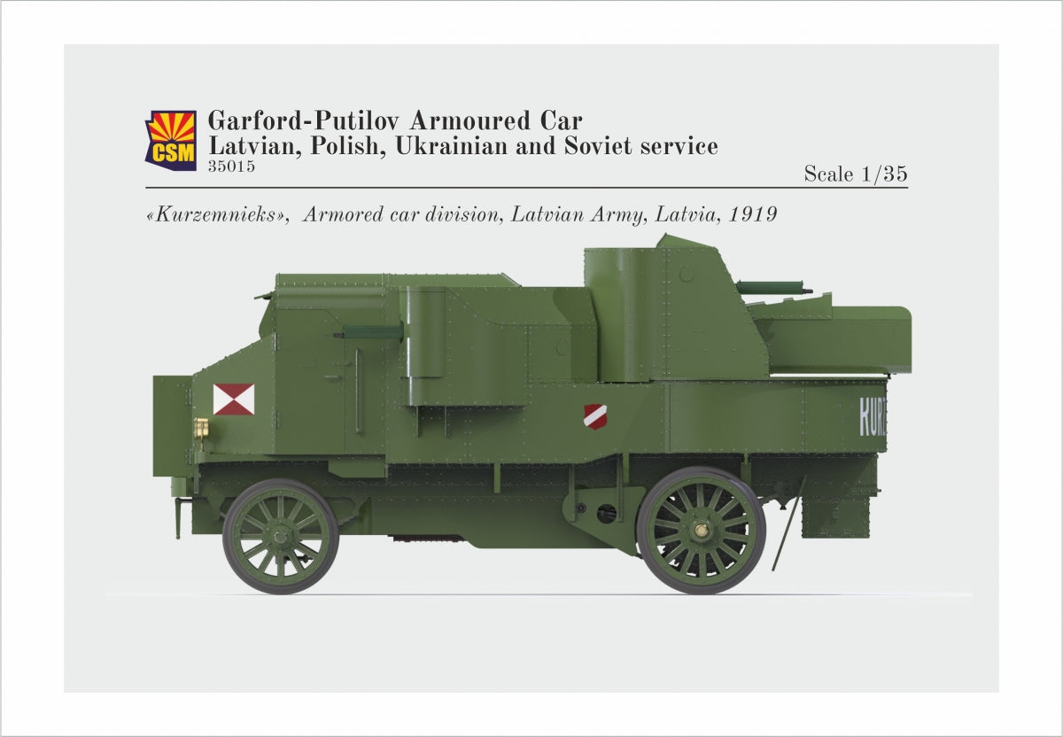 Copper State Models 35015 Garford-Putilov Armoured Car, Latvian, Polish, Ukrainian, Soviet Service 1/35 – zdjęcie 3