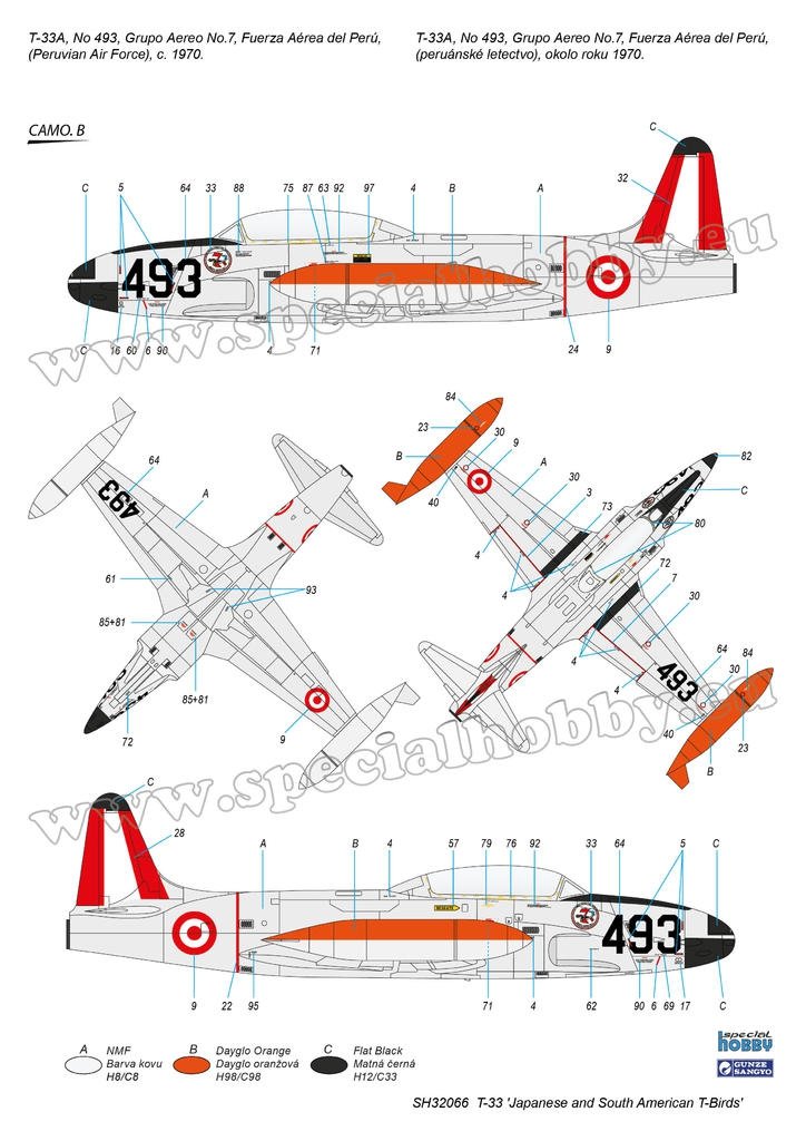 Special Hobby 32066 T-33 &amp;#39;Japanese and South American T-Birds&amp;#39; 1/32 – zdjęcie 5