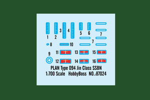 Hobby Boss 87025 PLAN Type 094A Jin Class SSBN 1/700 – zdjęcie 4