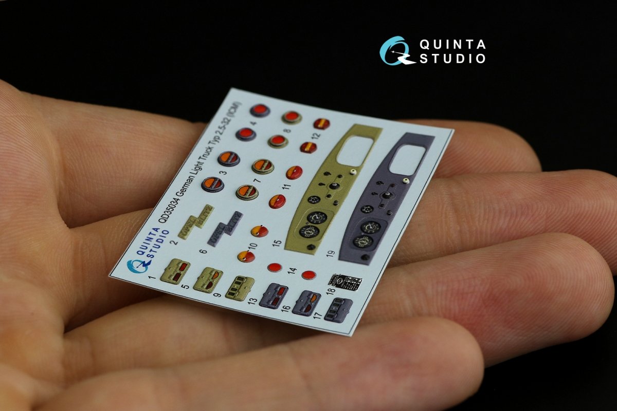 Quinta Studio QD35034 Opel Blitz 3D-Printed &amp;amp; coloured Interior on decal paper (ICM) 1/35 – zdjęcie 7