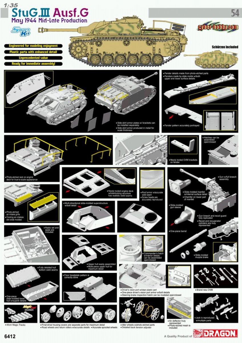 Cyber Hobby 6412 StuG.III Ausf.G May 1944 Mid-Late Production 1/35 – image 2