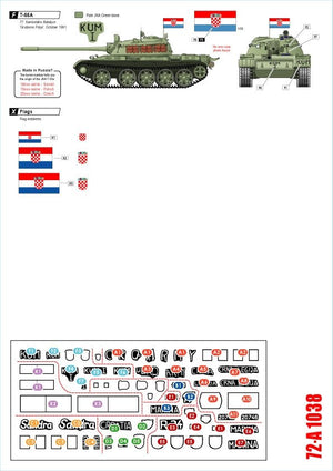 Star Decals 72-A1038 CRO-ARMY # 2. Domovinski Rat / Homeland War 1991-95 1/72 – zdjęcie 2