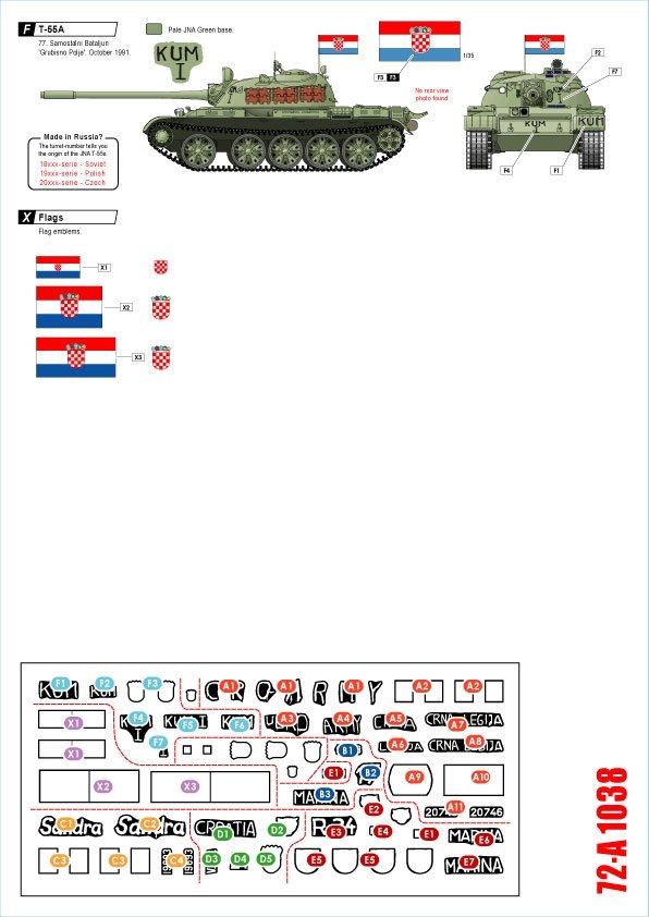 Star Decals 72-A1038 CRO-ARMY # 2. Domovinski Rat / Homeland War 1991-95 1/72 – zdjęcie 2