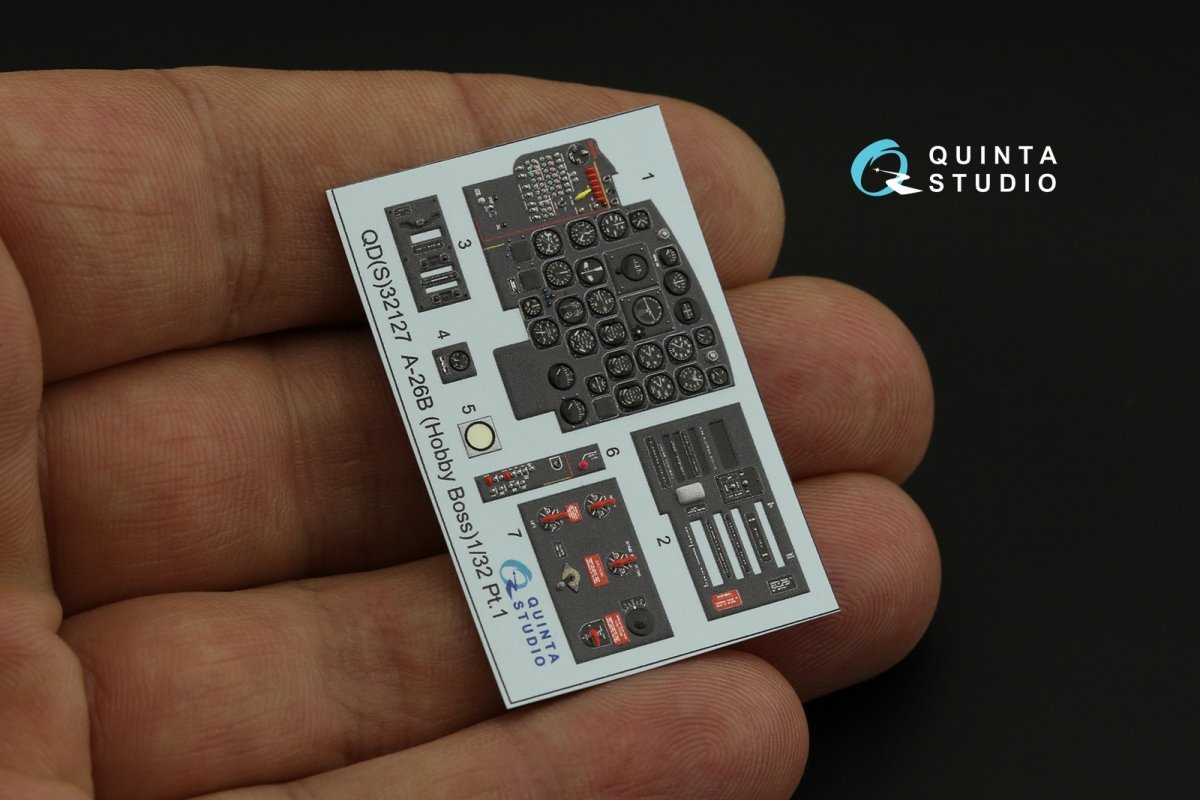 Quinta Studio QDS-32127 A-26B 3D-Printed &amp;amp; coloured Interior on decal paper (Hobby Boss) (small version) 1/32 – zdjęcie 9