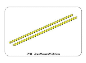 Aber HR-10 Brass hexagonal rods 1.0mm length 245mm x2 pcs. – image 3
