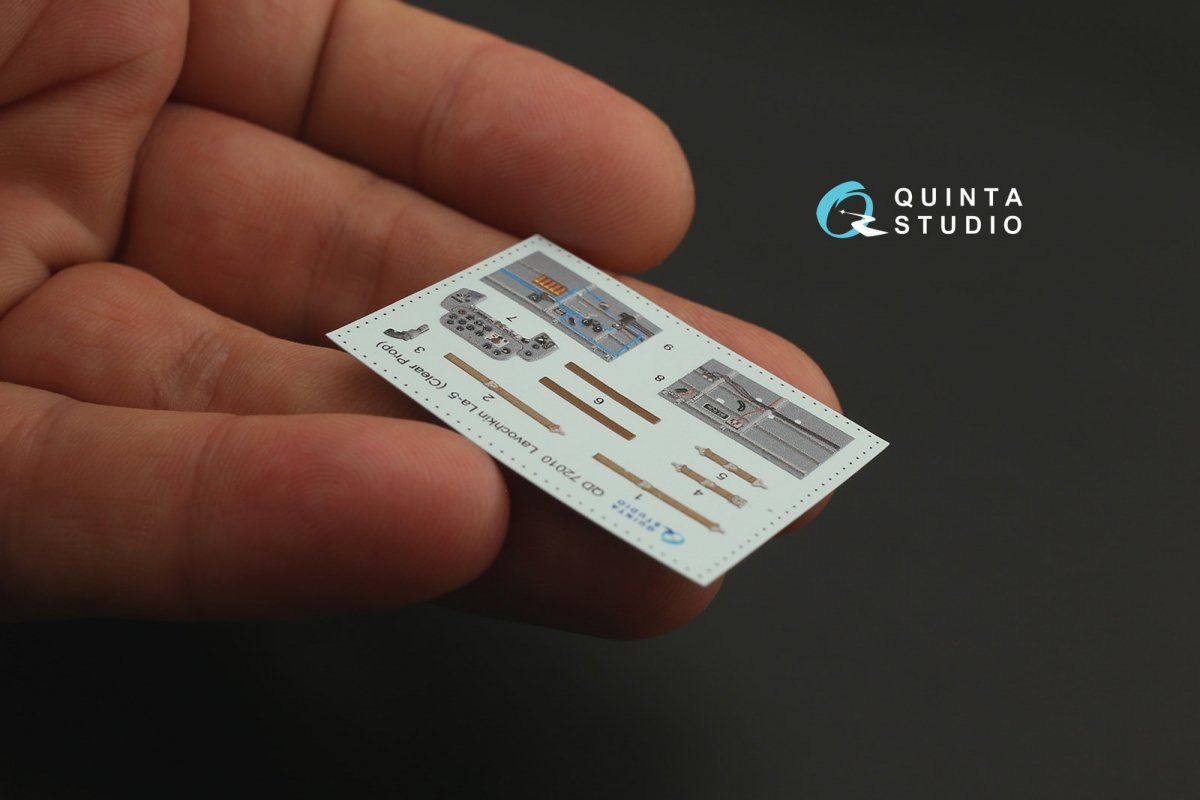 Quinta Studio QD72010 La-5 3D-Printed &amp;amp; colored Interior on decal paper (for ClearProp kit) 1/72 – image 4