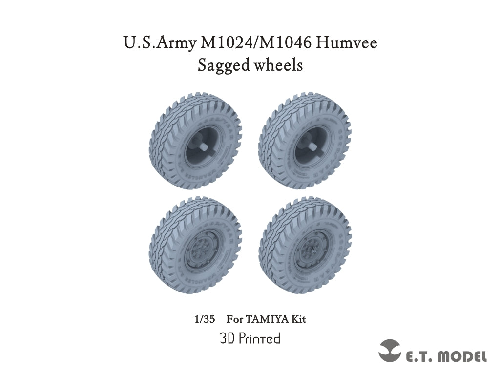 E.T. Model P35-168 Modern USA M1024/M1046 Humvee Sagged Wheels 1/35