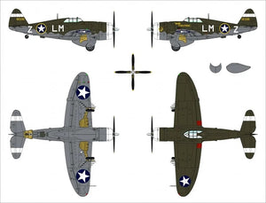 Dora Wings 48054 Republic P-47C Thunderbolt with Ferry Tank 1/48 – zdjęcie 7