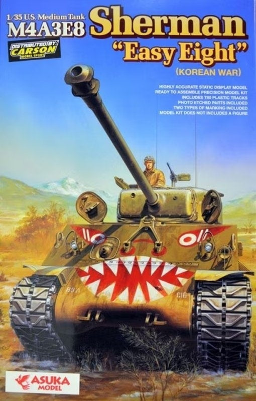 Asuka 35-023 US Medium Tank M4A3E8 Sherman Easy Eight (Korean War) 1/35