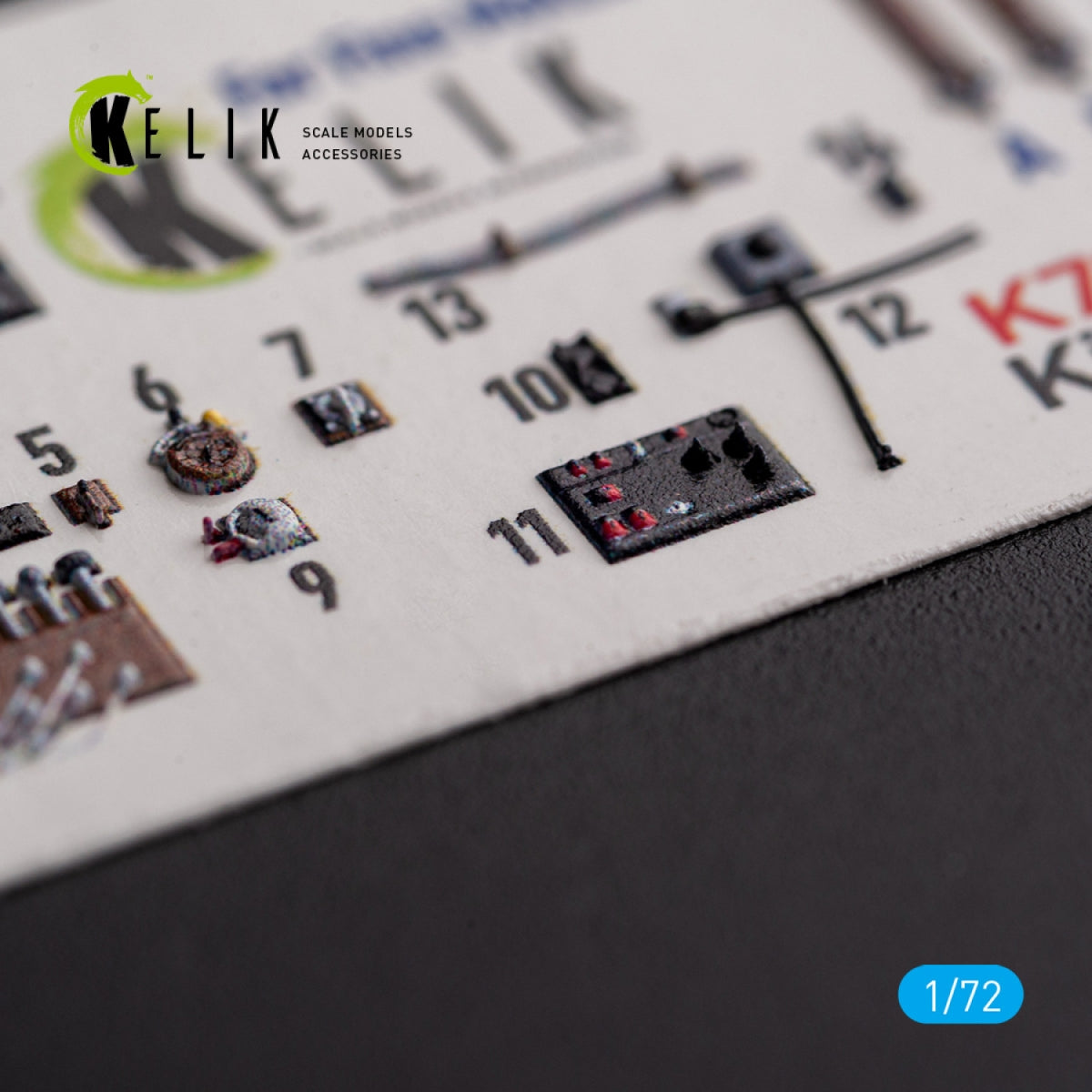 KELIK K72140 Ki-100-I - interior 3D decals for FineMolds kit 1/72 – image 2
