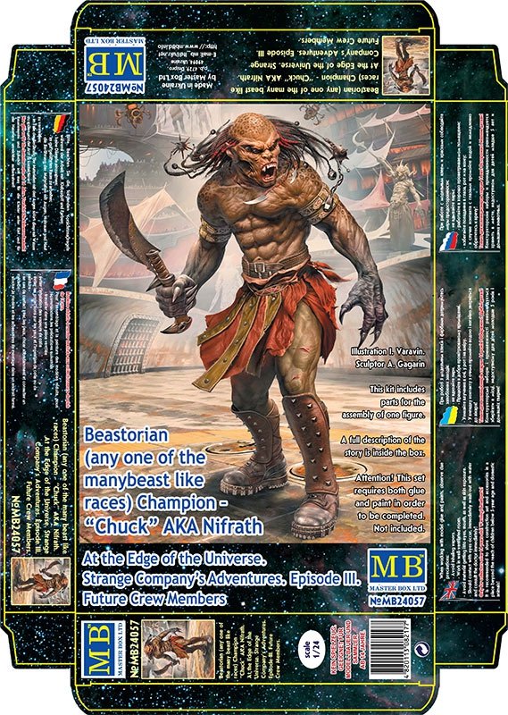 Master Box 24057 Beastorian (any one of the many beast like races) Champion – “Chuck” AKA Nifrath 1/24 – zdjęcie 2