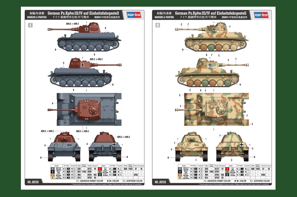 Hobby Boss 80150 German Pz.Kpfw.III/IV auf Einheitsfahrgestell 1/35 – zdjęcie 9