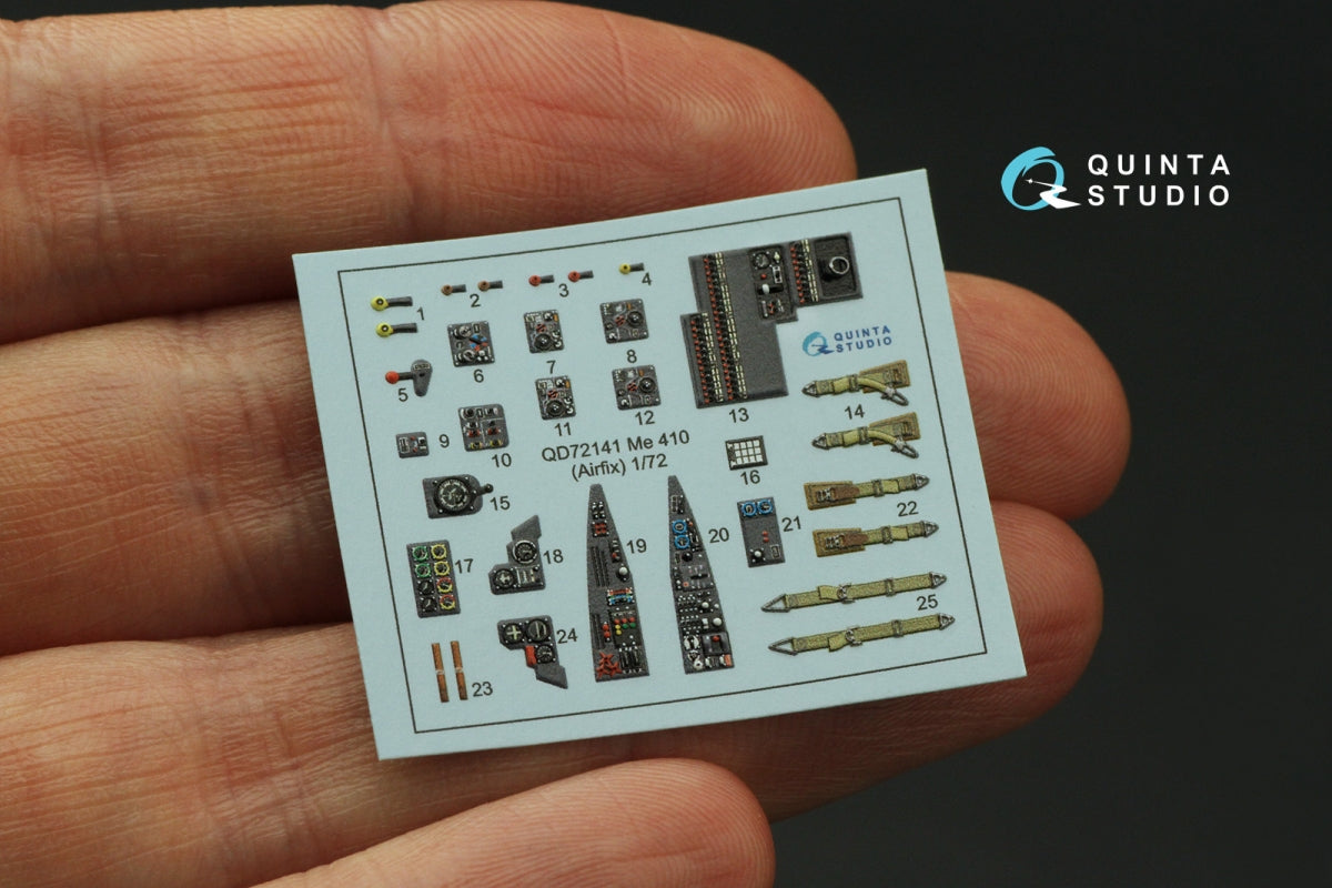 Quinta Studio QD72141 Me 410 3D-Printed coloured Interior on decal paper (Airfix) 1/72 – zdjęcie 3