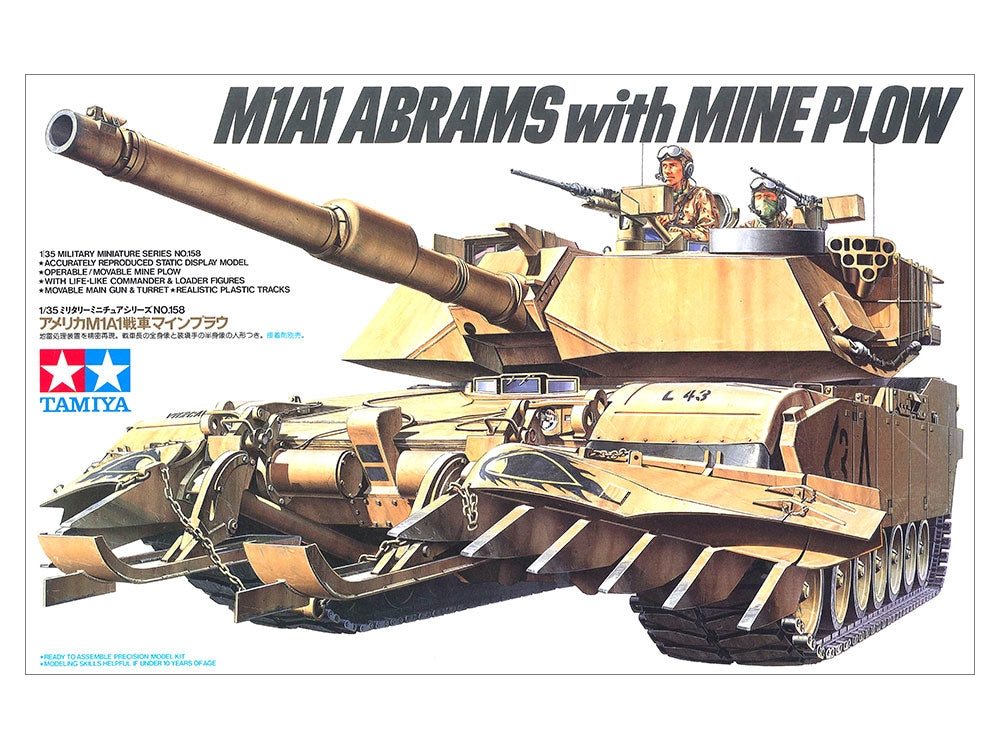 Tamiya 35158 U.S. M1A1 Abrams w/ Mine Plow 1/35 – zdjęcie 2