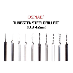 DSPIAE DB-03 0.3~1.2mm Tungsten Steel Drill Bit / Zestaw wierteł ze stali wolframowej – zdjęcie 2