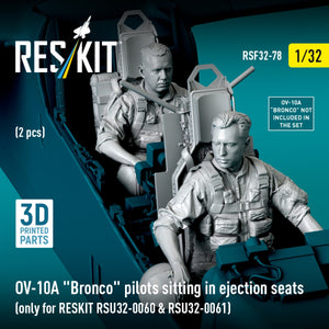 RESKIT RSF32-0078 OV-10A &amp;quot;Bronco&amp;quot; pilots sitting in ejection seats (2 pcs) (only for RESKIT RSU32-0060 &amp;amp; RSU32-0061) (3D Printed) 1/32 – zdjęcie 2