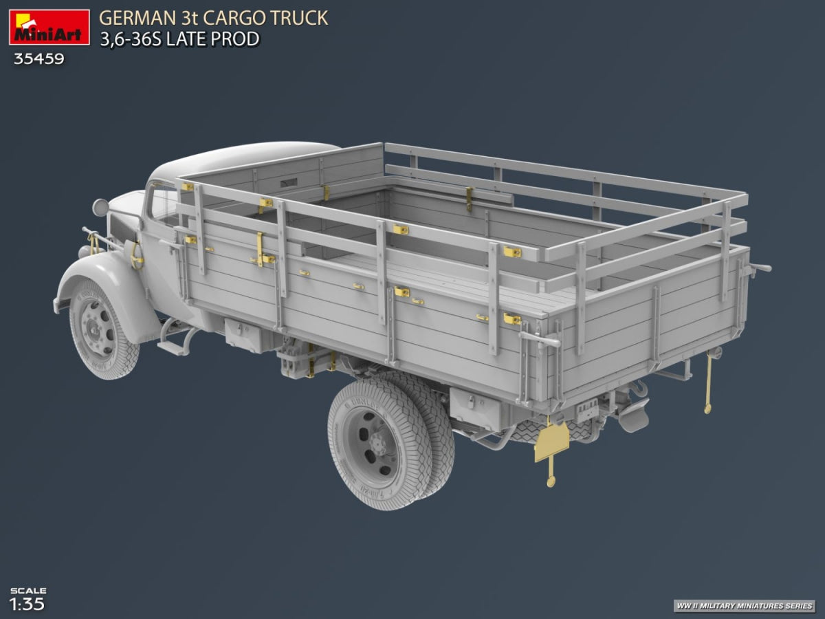 MiniArt 35459 German 3t Cargo Truck 3.5-36s Late Production 1/35 – zdjęcie 6