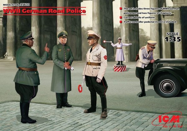 ICM 35633 WWII German Road Police 5 figurek 1/35