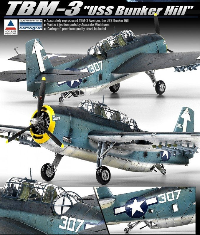 Academy 12285 TBM-3 (USS Bunker Hill) 1/48 – immagine 3