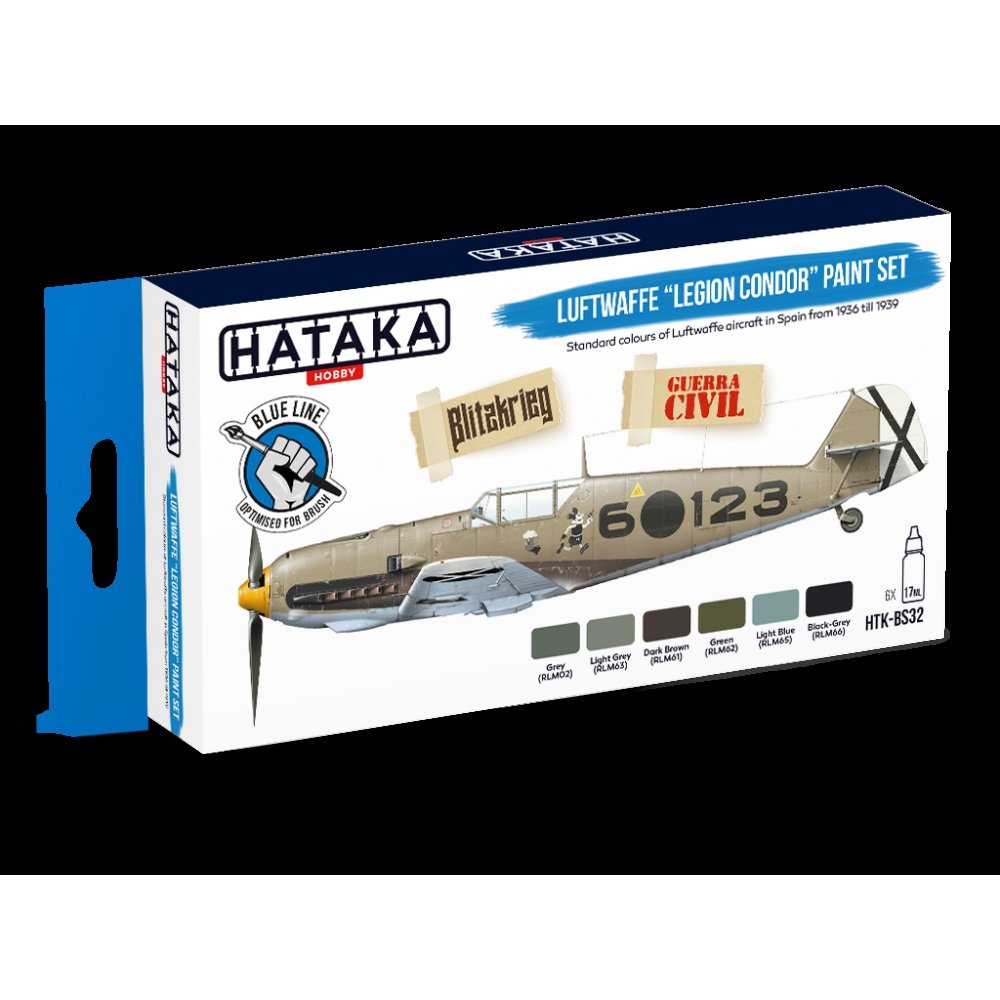 Hataka HTK-BS32 Luftwaffe &amp;quot;Legion Condor&amp;quot; paint set (6x17ml) – image 2