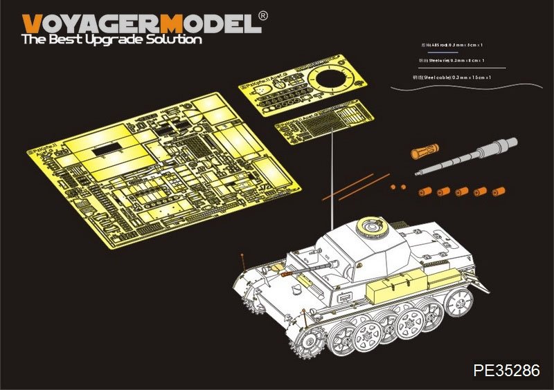 Voyager Model PE35286 WWII German Pz.Kpfw.II Ausf.G(B ver include Gun barrel) for 5M 3500 1/35 – zdjęcie 4