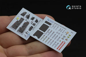 Quinta Studio QD48194 F-16С 3D-Printed &amp;amp; coloured Interior on decal paper (for Kinetic kit) 1/48 – zdjęcie 2