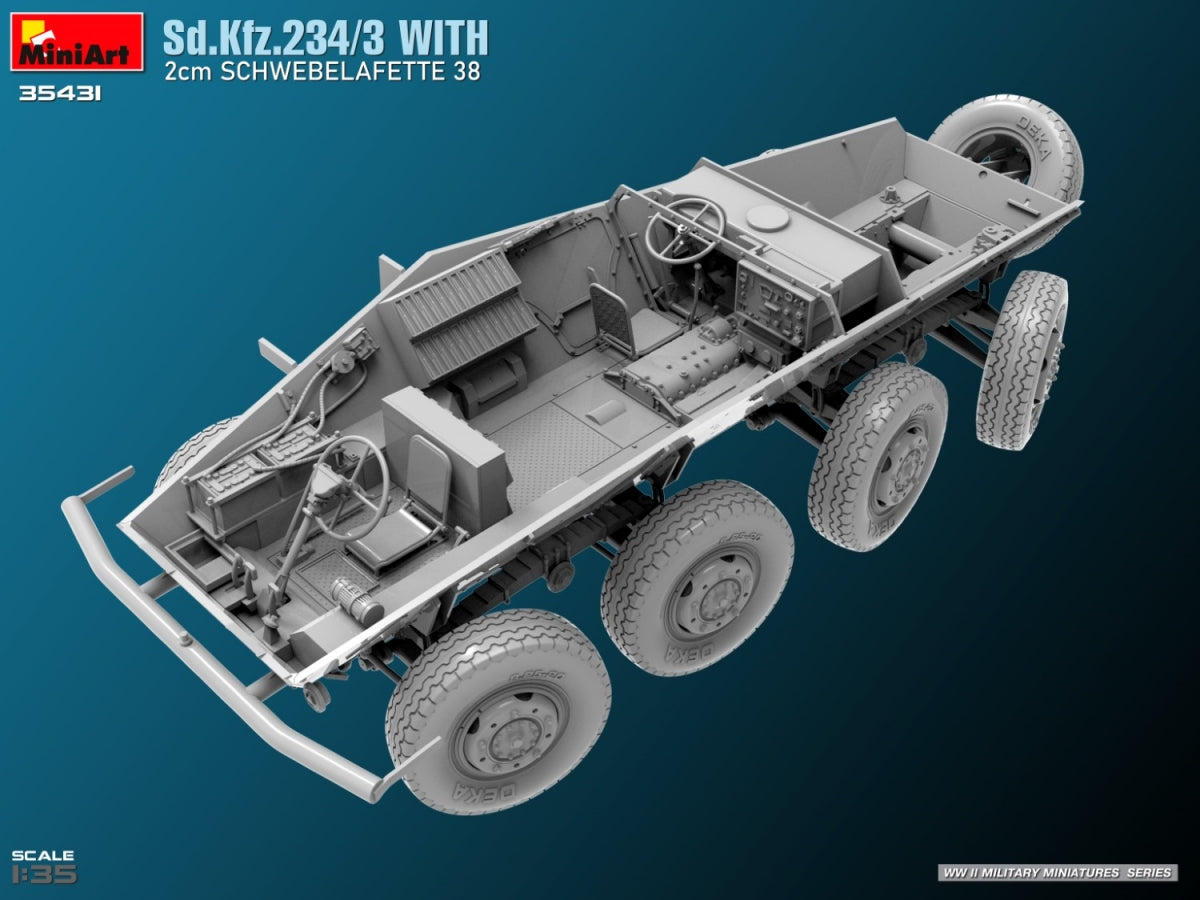 MiniArt 35431 Sd.Kfz.234/3 With 2cm Schwebelafette 38 1/35 – zdjęcie 9