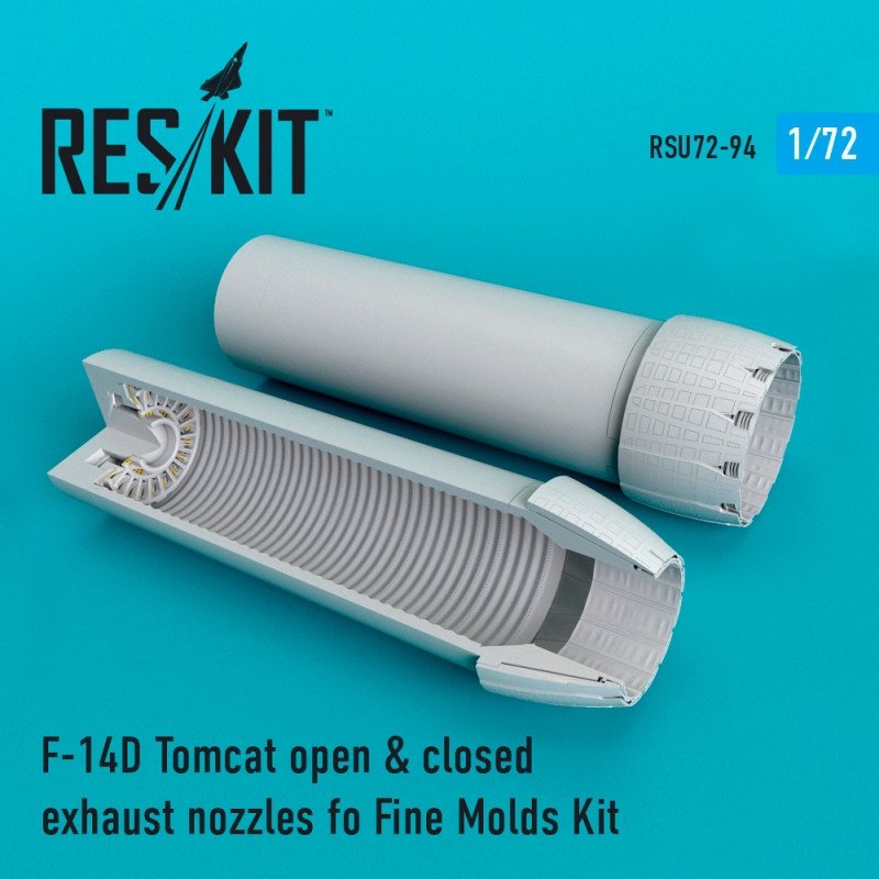 RESKIT RSU72-0094 Buses d'échappement ouvertes et fermées pour F-14D Tomcat (Fine Molds 1/72)