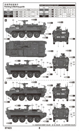 Trumpeter 07423 M1130 Stryker Command Vehicle 1/72 – zdjęcie 4