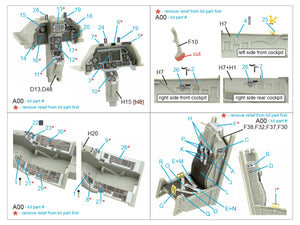 Quinta Studio QD48418 F-16D block 30 3D-Printed &amp;amp; coloured Interior on decal paper (Kinetic 2022 tool) 1/48 – zdjęcie 2